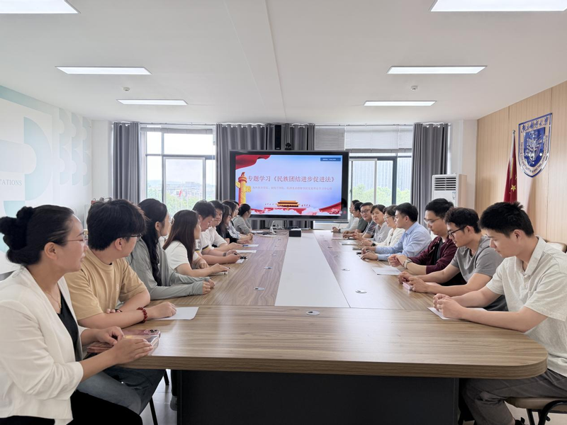 海外教育学院、yl88858永利、欧洲塞浦路斯学院党委理论学习中心组专题学习《中华人民共和国民族团结进步促进法》